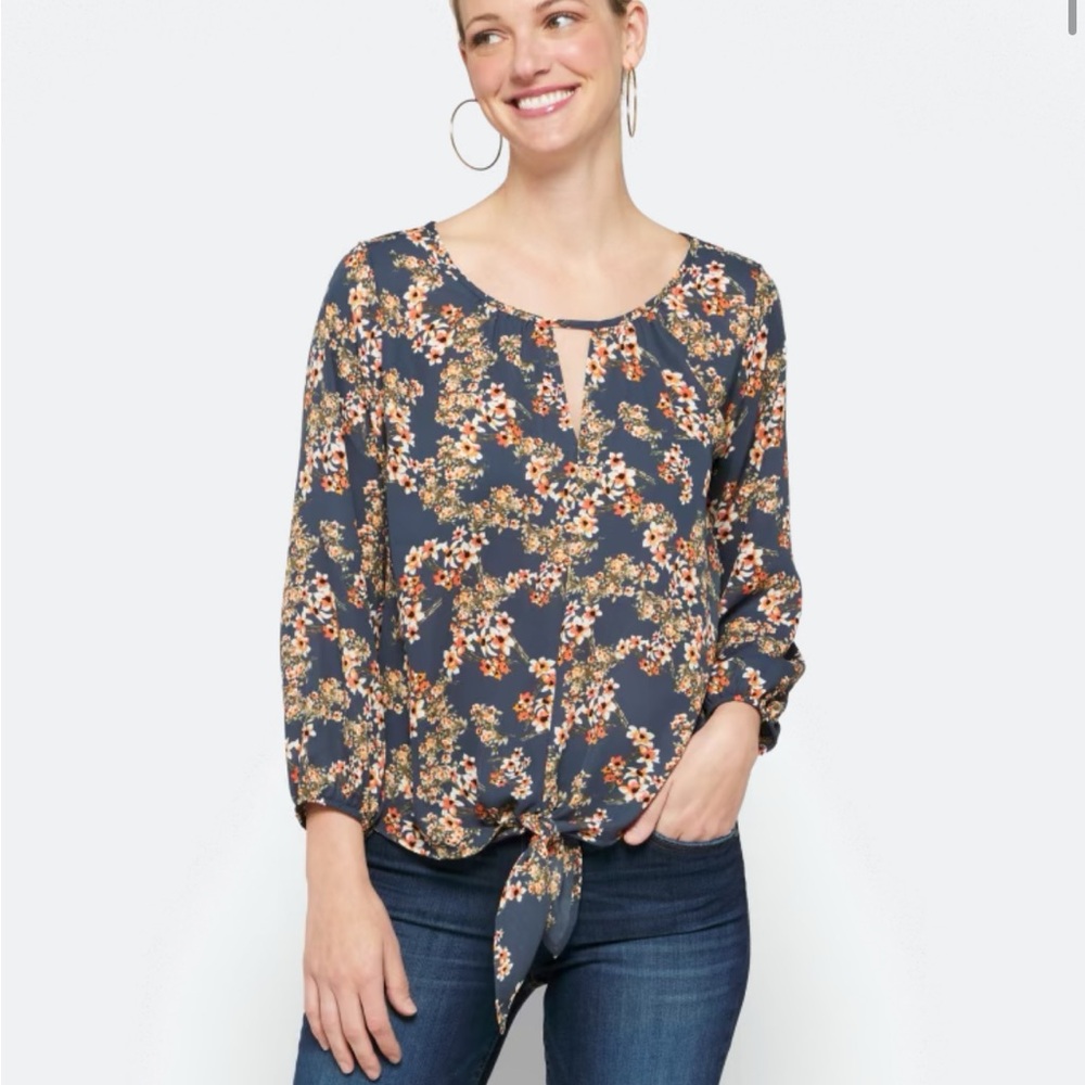 Beacon Navy Floral Blouse
